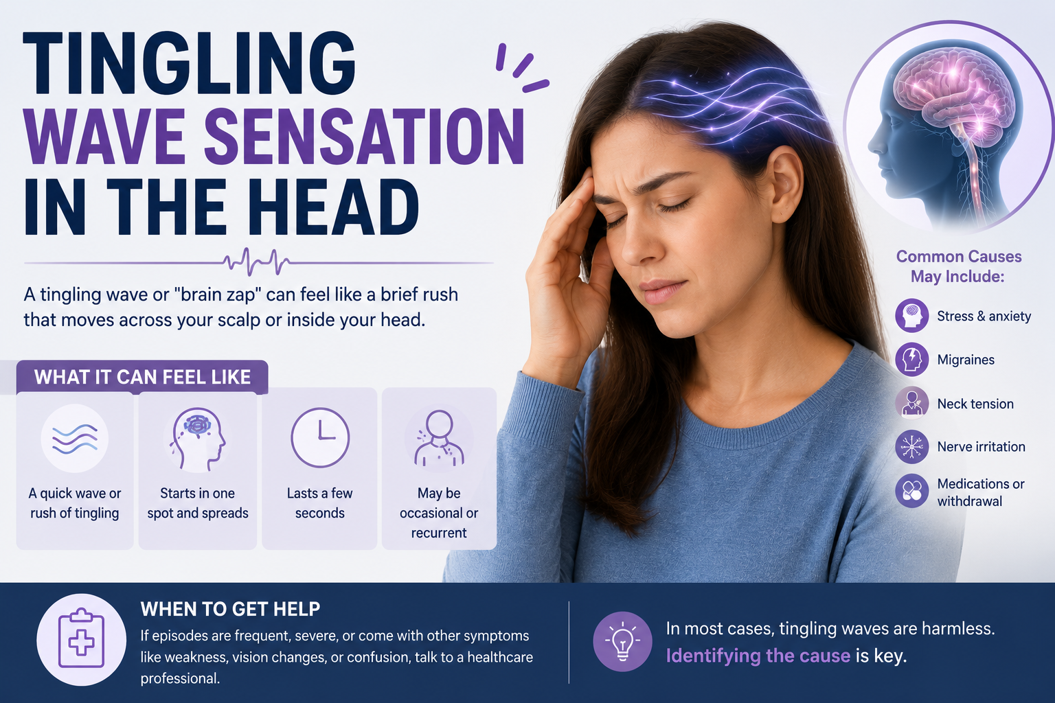 tingling wave sensation in the head
